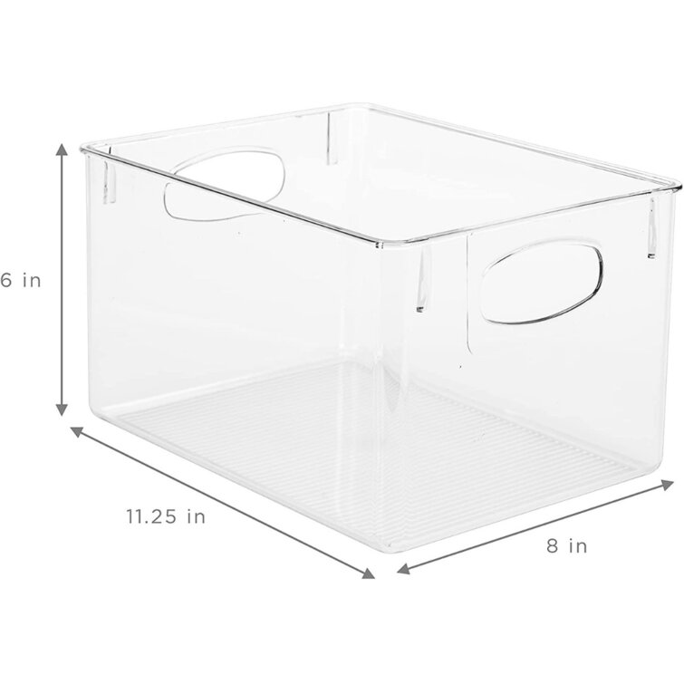 Sorbus Storage Bins Clear Plastic Organizer Container Holders With